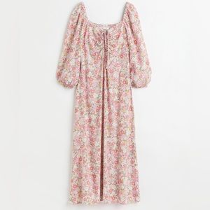 H&M Midi Puff-sleeved Dress